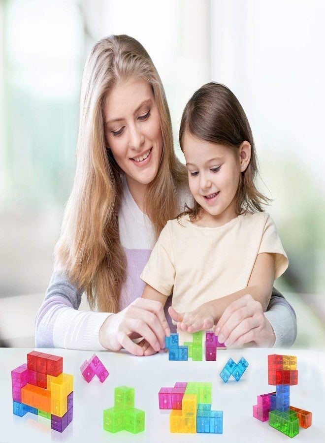Wtohobby Magnetic Soma Cube Block- Children's Educational Toys Magnetic Tiles for Kids Stress Relief Toy Puzzle Cubes to Develops Intelligence, Ideal for Birthday Gifts (Opaque) - Image 5